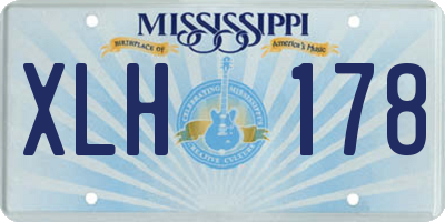 MS license plate XLH178