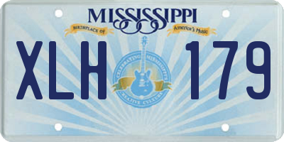 MS license plate XLH179