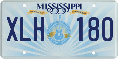 MS license plate XLH180