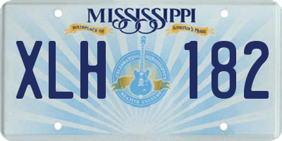 MS license plate XLH182