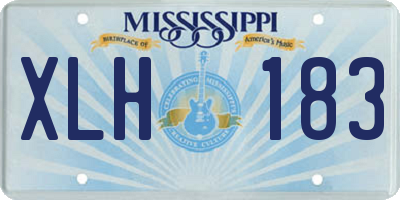 MS license plate XLH183