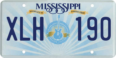 MS license plate XLH190