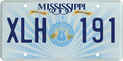 MS license plate XLH191