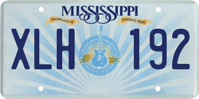 MS license plate XLH192