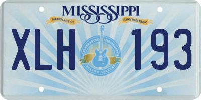 MS license plate XLH193