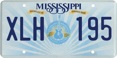 MS license plate XLH195