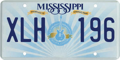 MS license plate XLH196