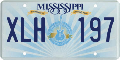 MS license plate XLH197