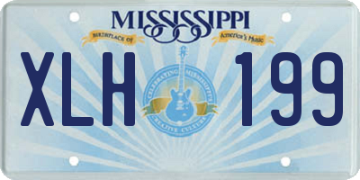 MS license plate XLH199