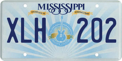 MS license plate XLH202