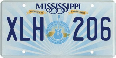 MS license plate XLH206