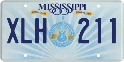 MS license plate XLH211