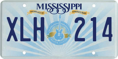 MS license plate XLH214