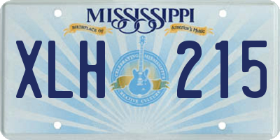 MS license plate XLH215