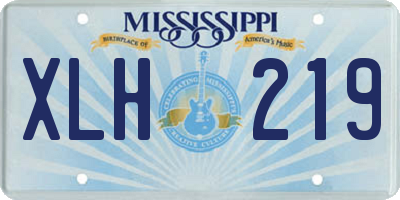 MS license plate XLH219