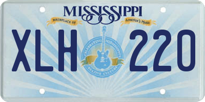 MS license plate XLH220
