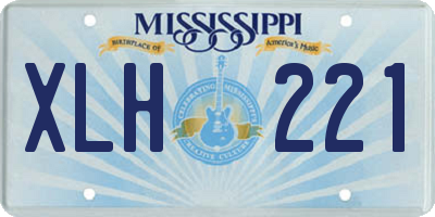 MS license plate XLH221