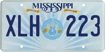 MS license plate XLH223