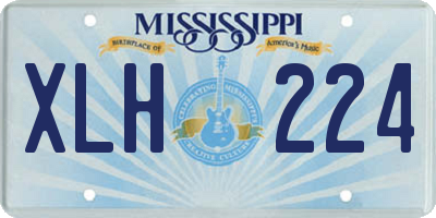 MS license plate XLH224