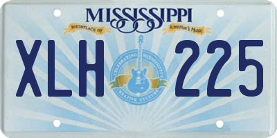 MS license plate XLH225