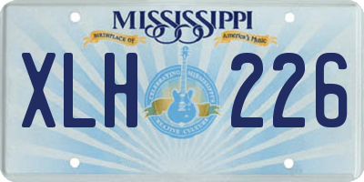 MS license plate XLH226