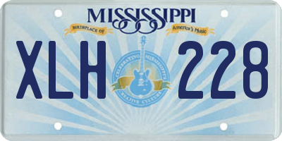 MS license plate XLH228