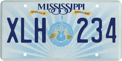 MS license plate XLH234