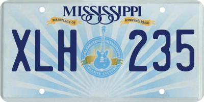 MS license plate XLH235