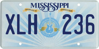 MS license plate XLH236