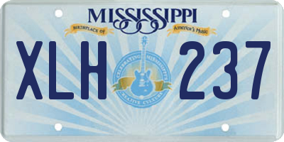 MS license plate XLH237