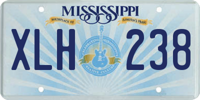 MS license plate XLH238