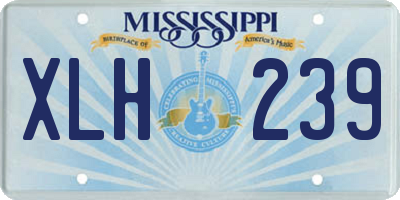 MS license plate XLH239