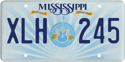 MS license plate XLH245