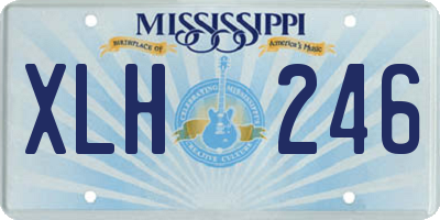 MS license plate XLH246
