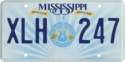 MS license plate XLH247