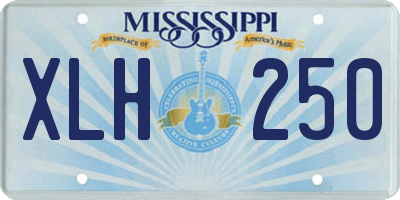 MS license plate XLH250