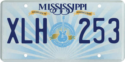 MS license plate XLH253