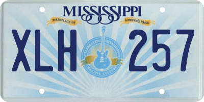 MS license plate XLH257