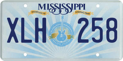 MS license plate XLH258