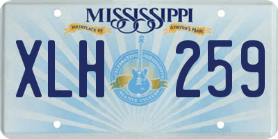 MS license plate XLH259