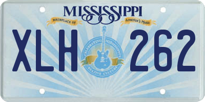 MS license plate XLH262