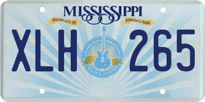 MS license plate XLH265