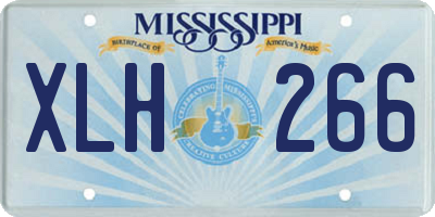 MS license plate XLH266