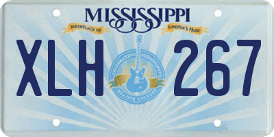 MS license plate XLH267