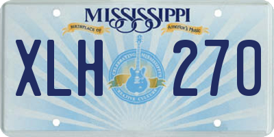 MS license plate XLH270