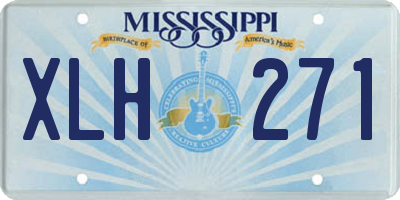MS license plate XLH271