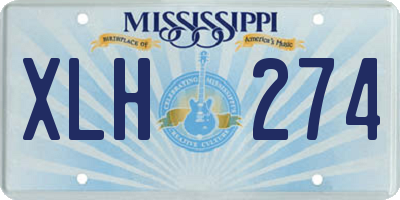 MS license plate XLH274