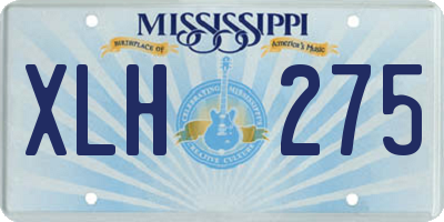 MS license plate XLH275