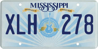 MS license plate XLH278