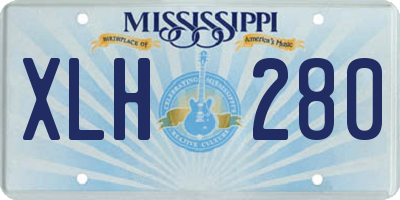 MS license plate XLH280